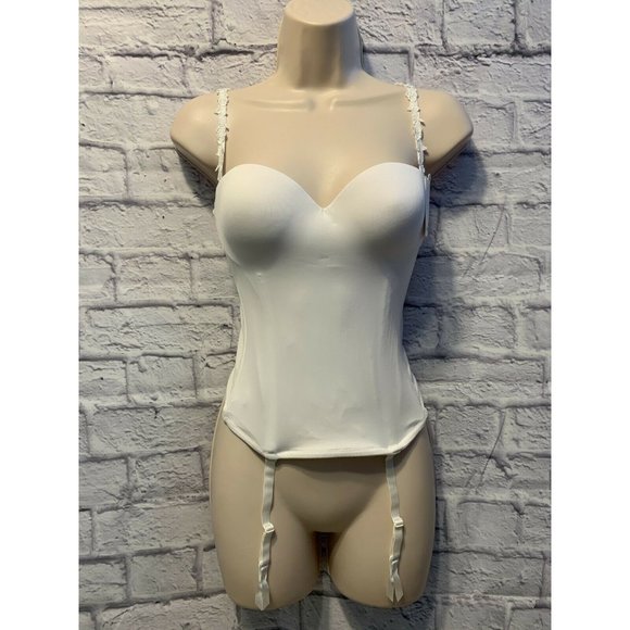 NWT! Le Mystere white corset size 32C